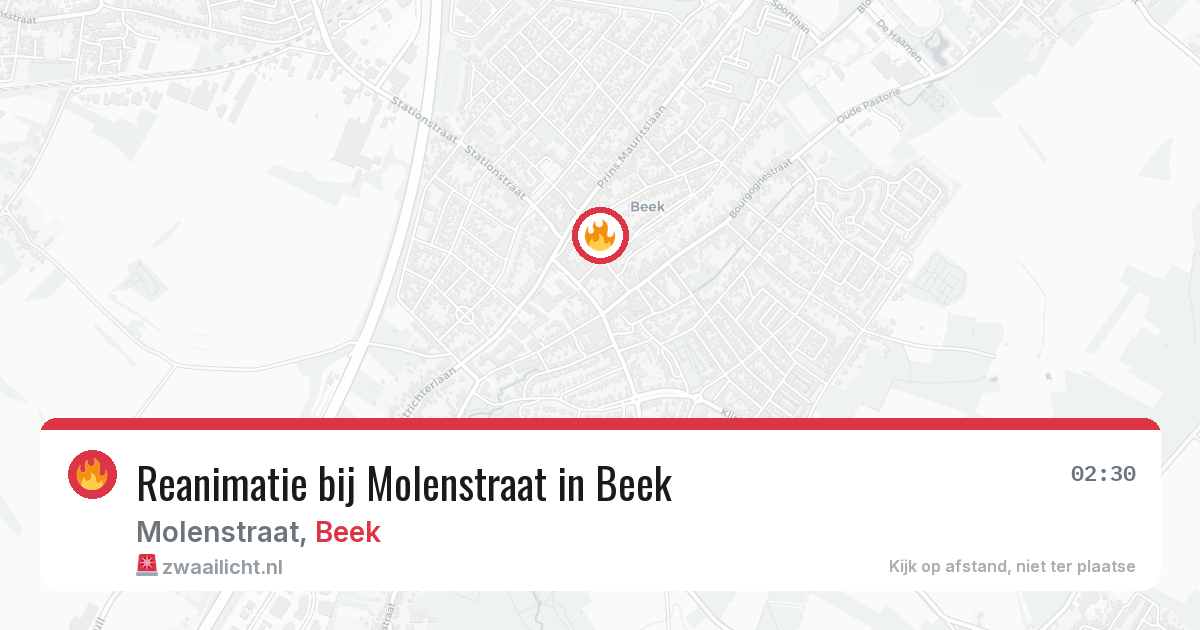 Reanimatie bij Molenstraat in Beek — 12 jun 2026