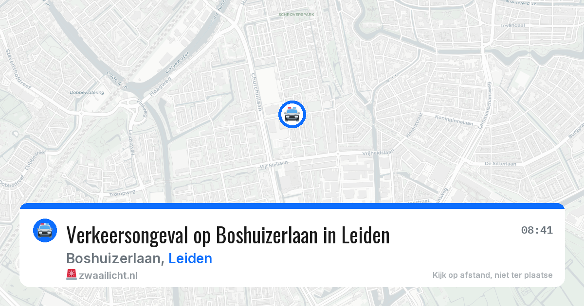 Verkeersongeval op Boshuizerlaan in Leiden — 4 jun 2026