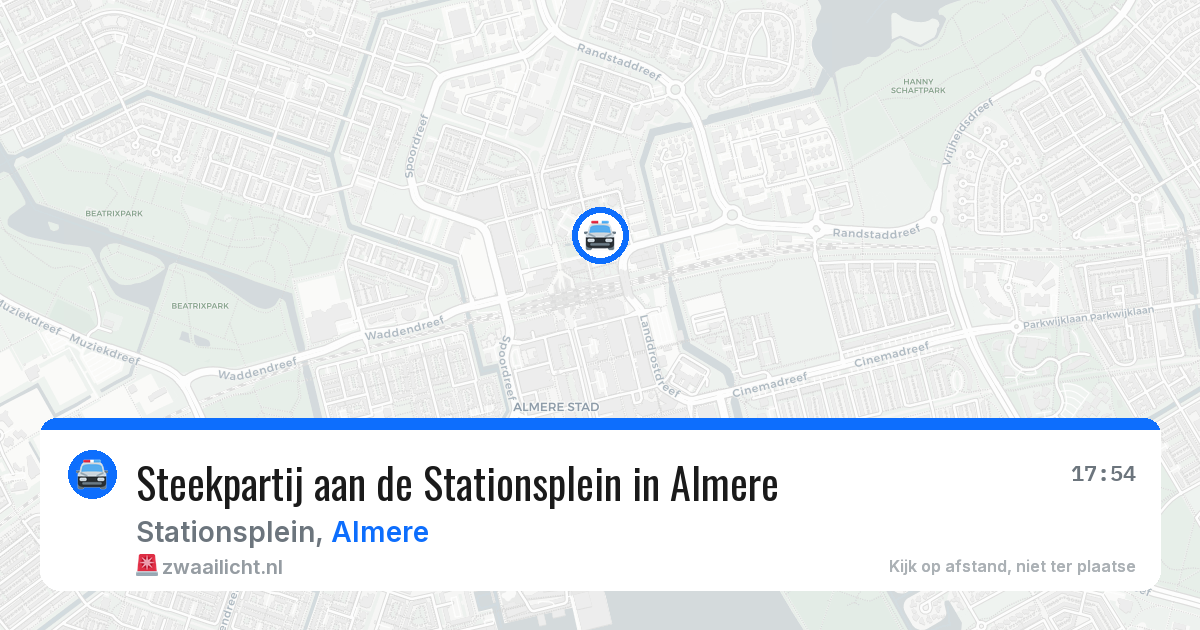 Steekpartij aan de Stationsplein in Almere — 9 mei 2026