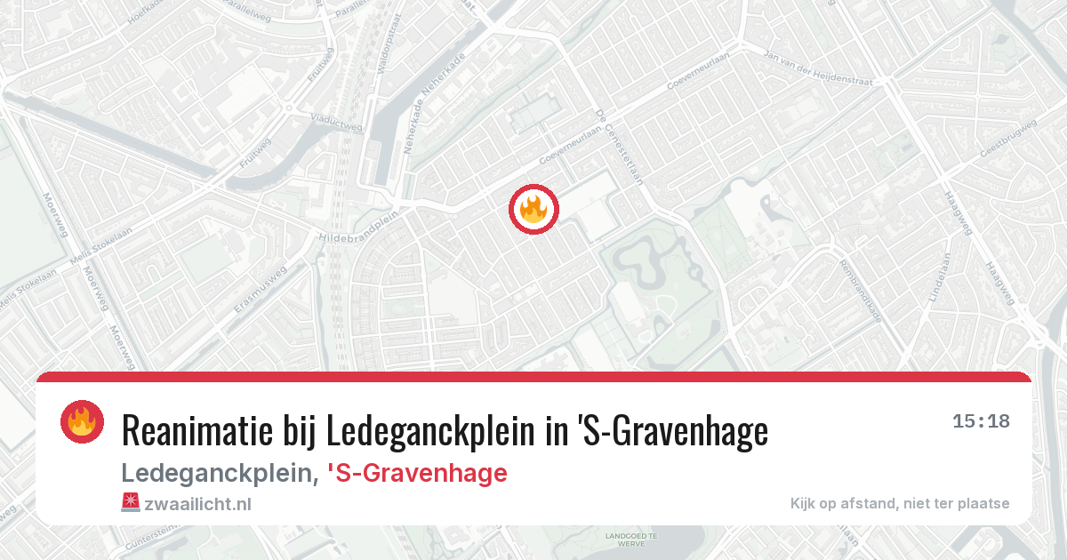 Reanimatie bij Ledeganckplein in 'S-Gravenhage — 19 jun 2026