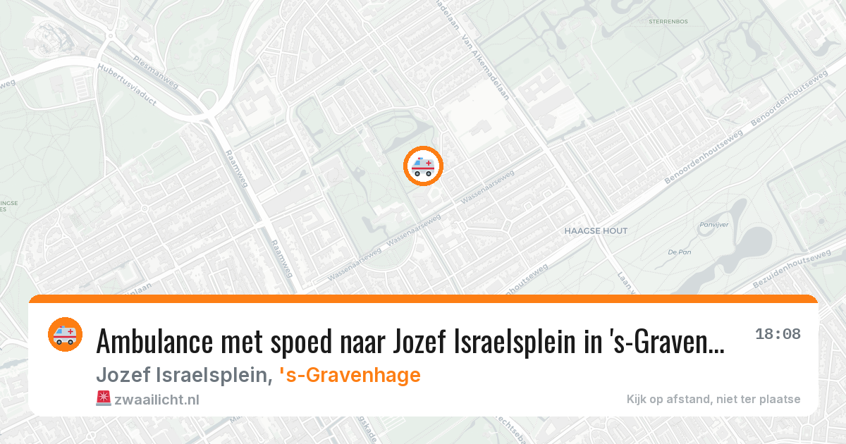 Ambulance met spoed naar Jozef Israelsplein in 's-Gravenhage — 14 jun 2026
