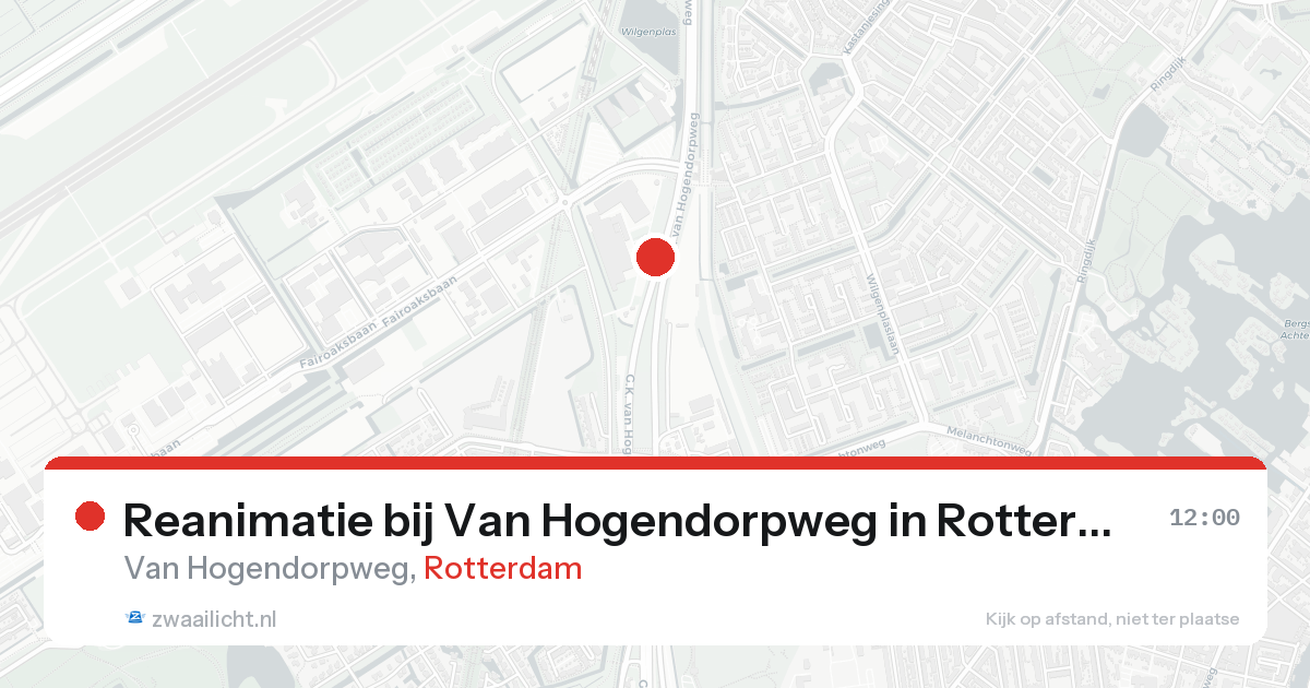 Reanimatie bij Van Hogendorpweg in Rotterdam — 22 aug 2026