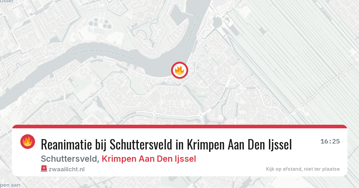 Reanimatie bij Schuttersveld in Krimpen Aan Den Ijssel — 24 mei 2026