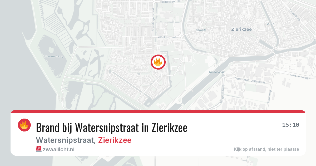 Brand bij Watersnipstraat in Zierikzee — 10 apr 2026