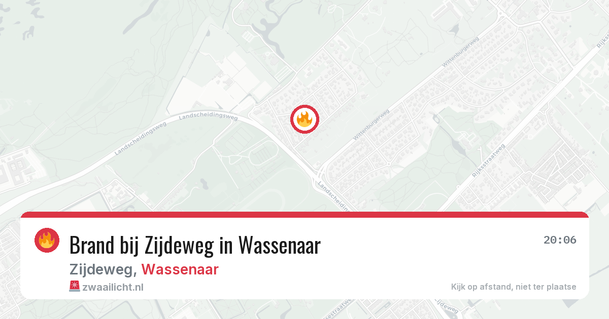 Brand bij Zijdeweg in Wassenaar — 15 jun 2026