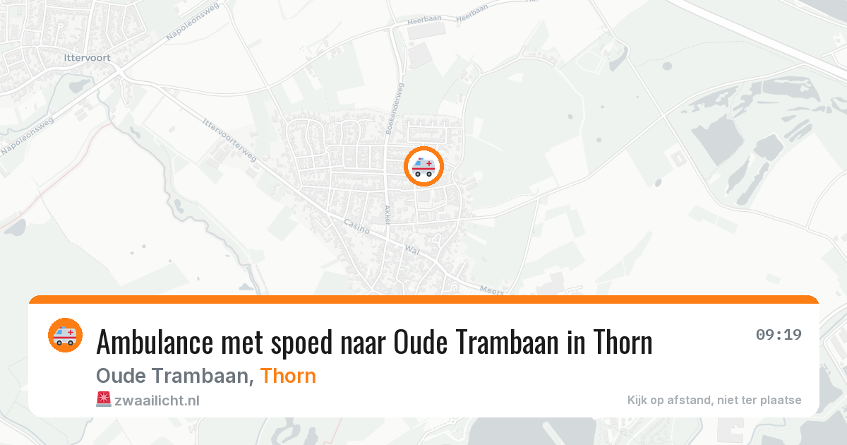 Ambulance met spoed naar Oude Trambaan in Thorn — 2 mei 2026