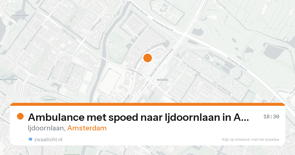 Ambulance met spoed naar Ijdoornlaan in Amsterdam — 22 aug 2026