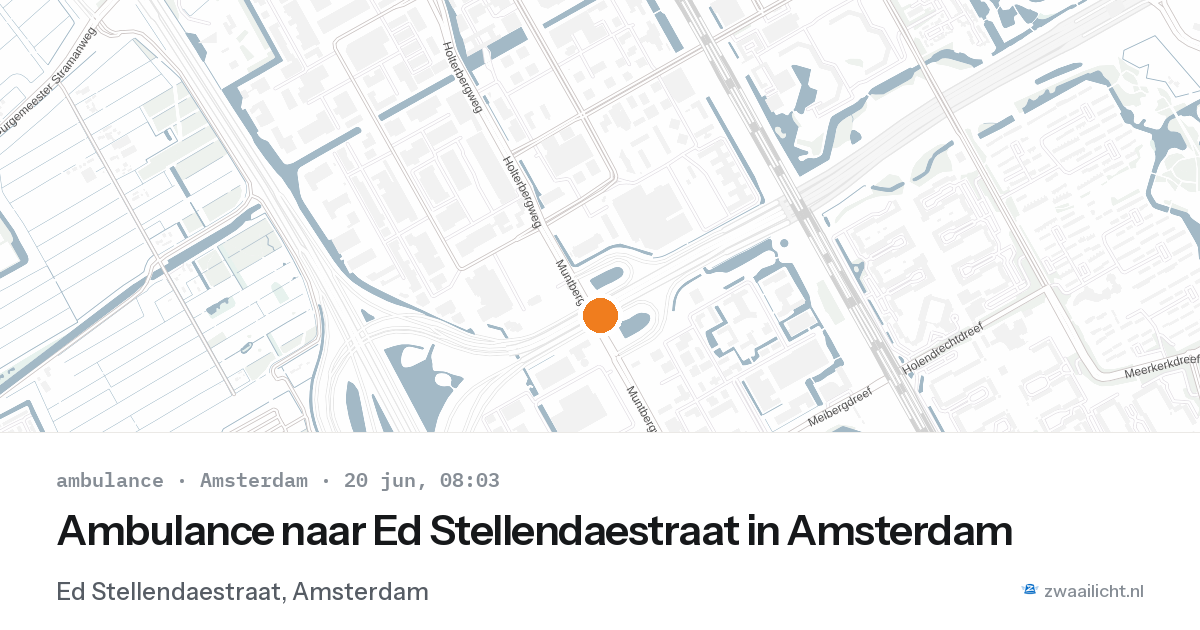 Ambulance naar Ed Stellendaestraat in Amsterdam — 24 mrt 2026
