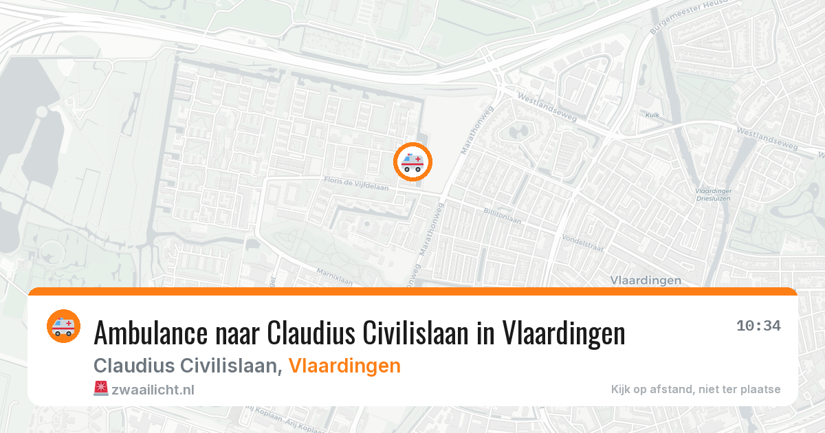 Ambulance naar Claudius Civilislaan in Vlaardingen — 16 mei 2026