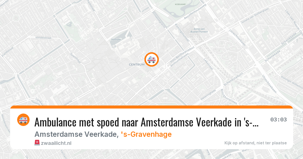 Ambulance met spoed naar Amsterdamse Veerkade in 's-Gravenhage — 31 jul 2026