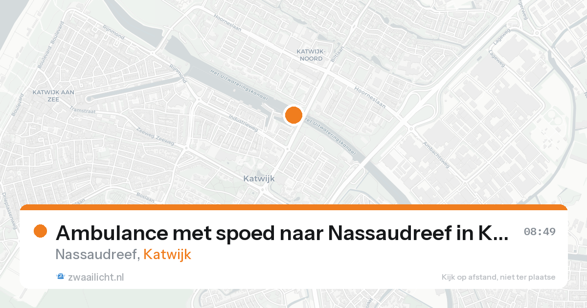 Ambulance met spoed naar Nassaudreef in Katwijk — 8 aug 2026