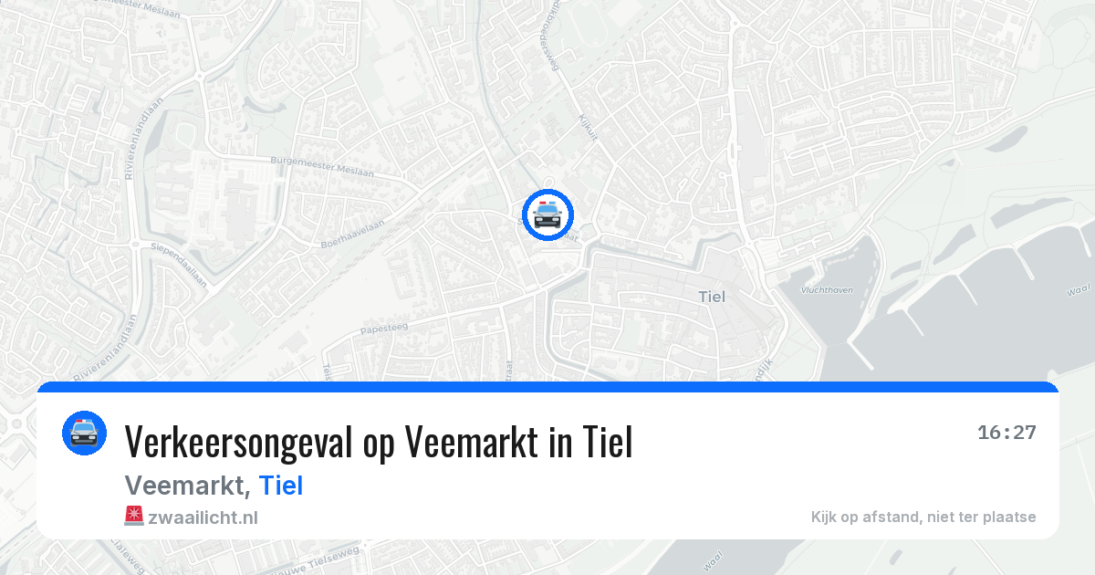 Verkeersongeval op Veemarkt in Tiel — 17 jun 2026