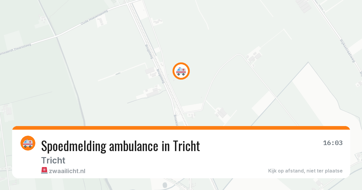 Spoedmelding ambulance in Tricht — 10 aug 2026