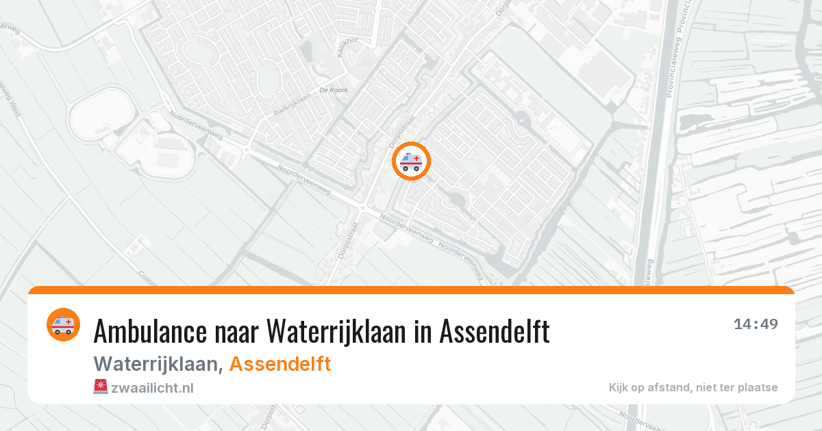 Ambulance naar Waterrijklaan in Assendelft — 20 mei 2026