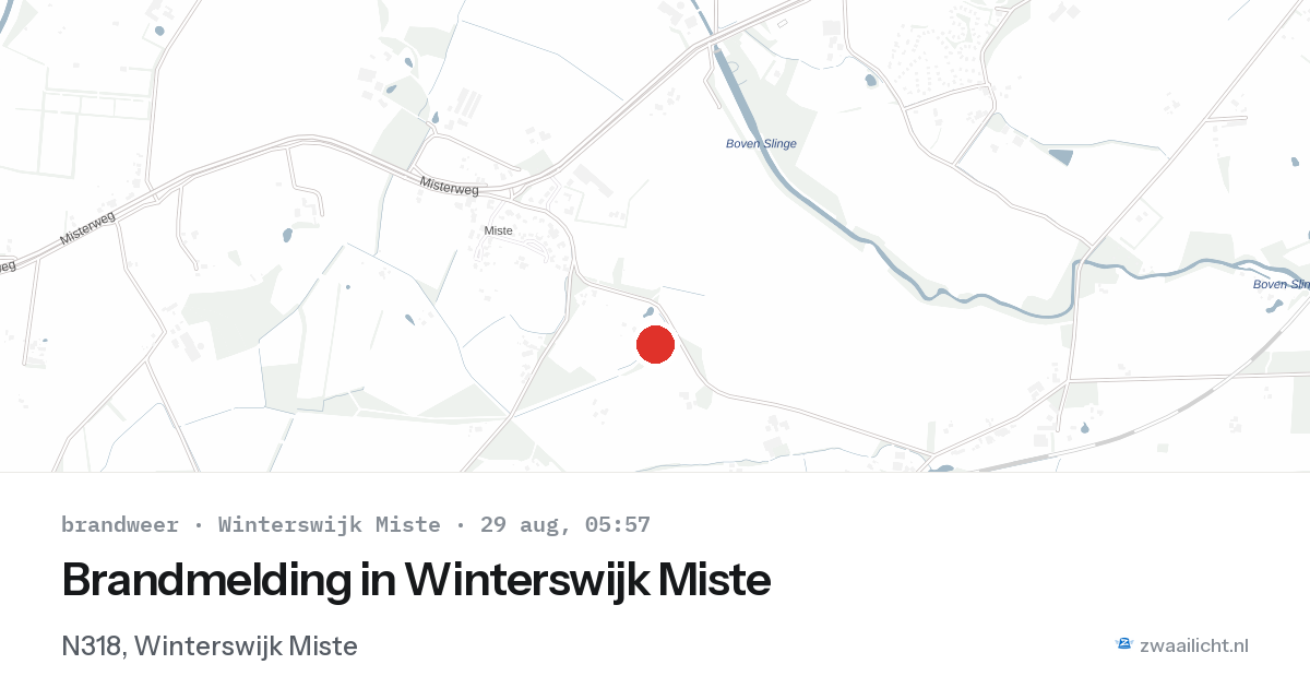 Brandmelding in Winterswijk Miste — 29 aug 2026