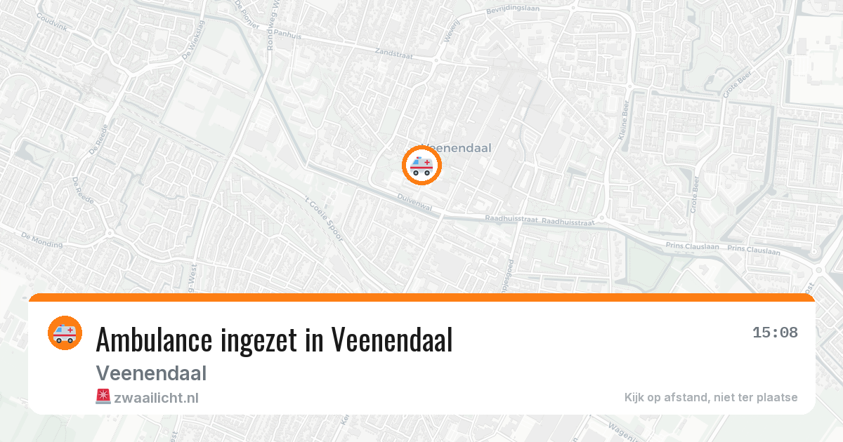 Ambulance ingezet in Veenendaal — 16 mrt 2026