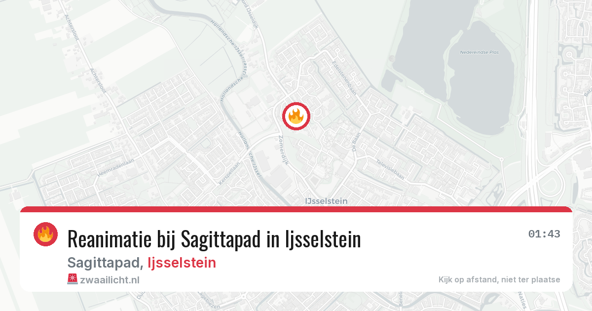 Reanimatie bij Sagittapad in Ijsselstein — 6 jul 2026