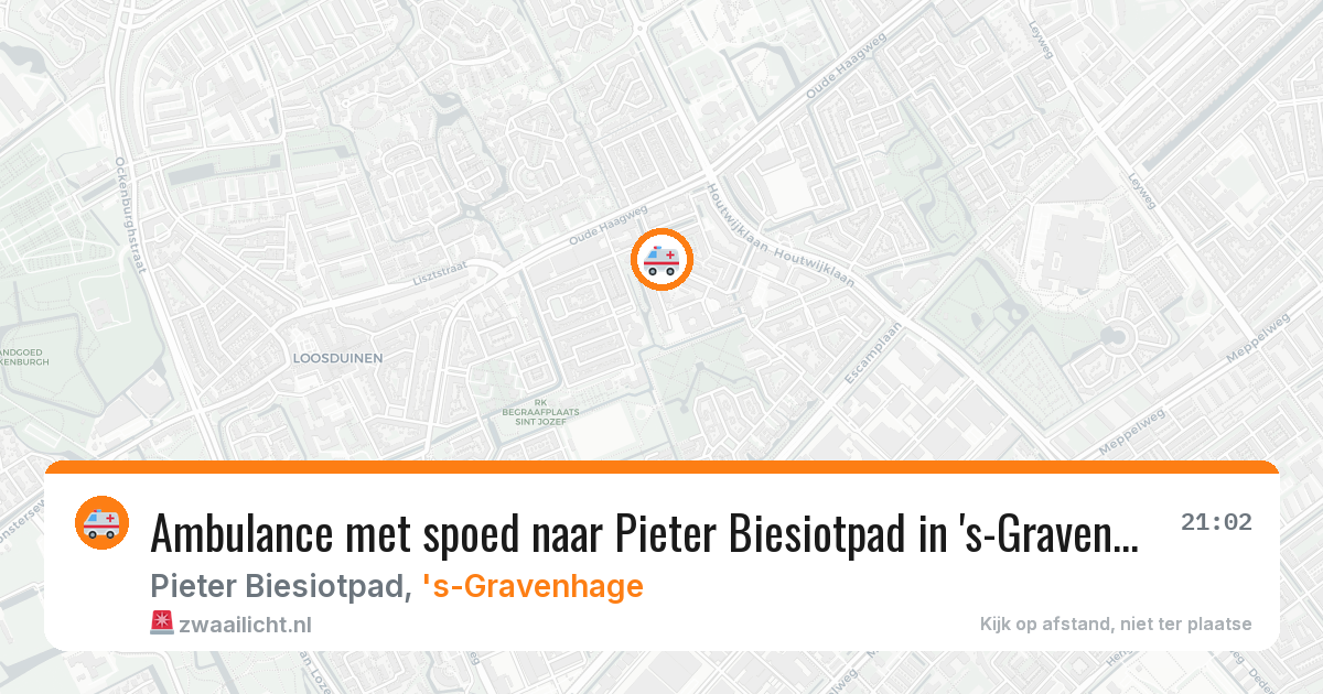 Ambulance met spoed naar Pieter Biesiotpad in 's-Gravenhage — 27 mrt 2026