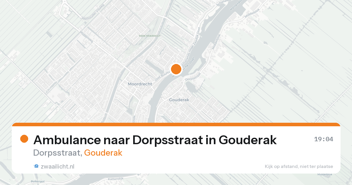 Ambulance naar Dorpsstraat in Gouderak — 23 aug 2026