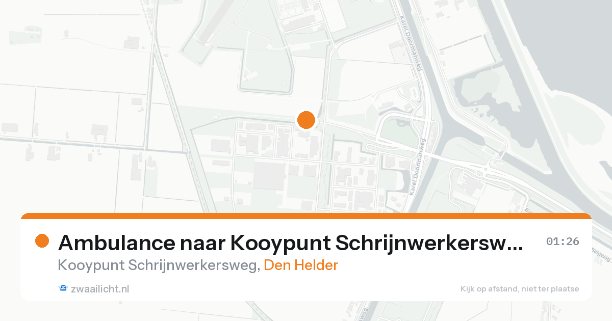 Ambulance naar Kooypunt Schrijnwerkersweg in Den Helder — 8 feb 2026