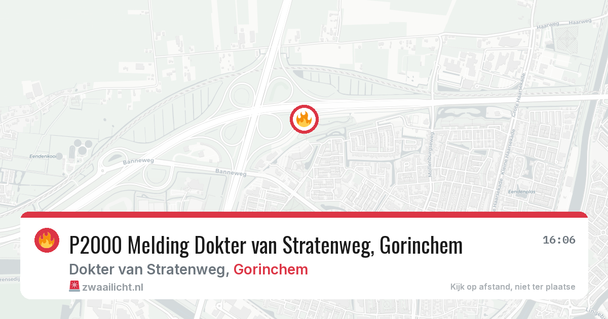 P2000 Melding Dokter van Stratenweg, Gorinchem — 27 feb 2026