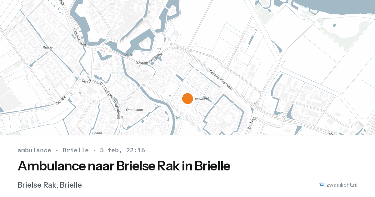 Ambulance naar Brielse Rak in Brielle — 5 feb 2026