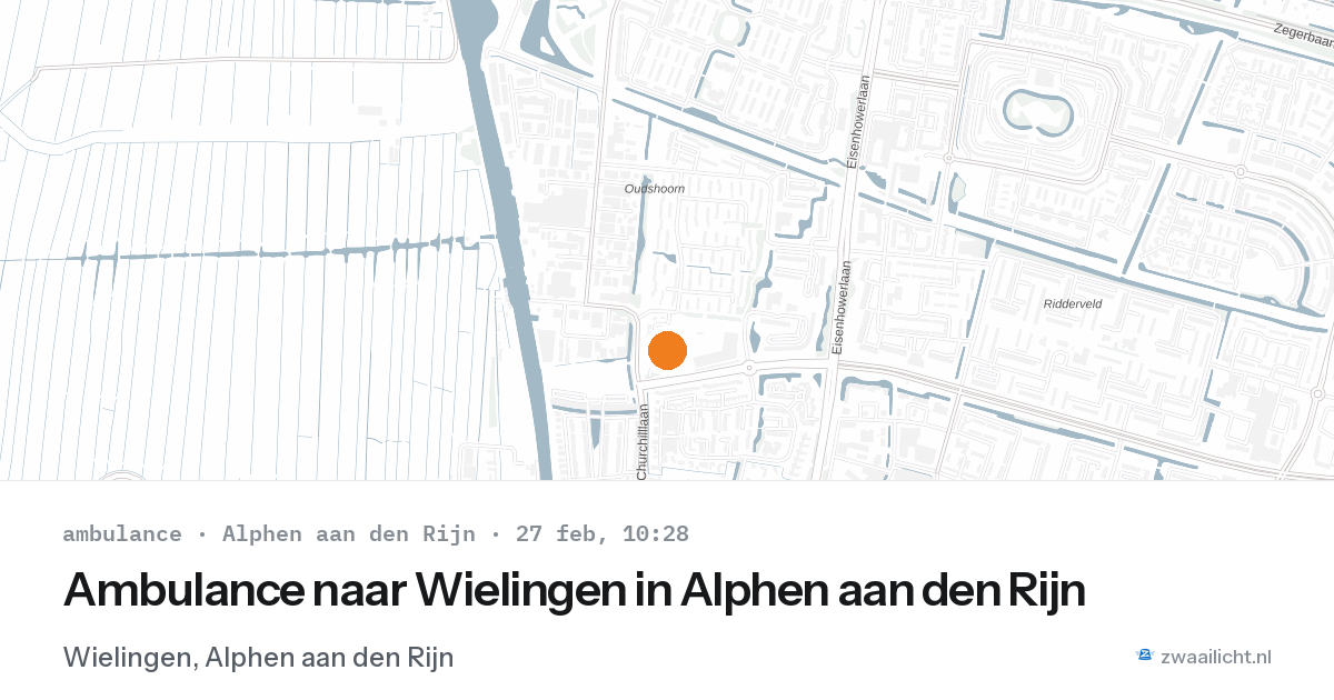 Ambulance naar Wielingen in Alphen aan den Rijn — 27 feb 2026