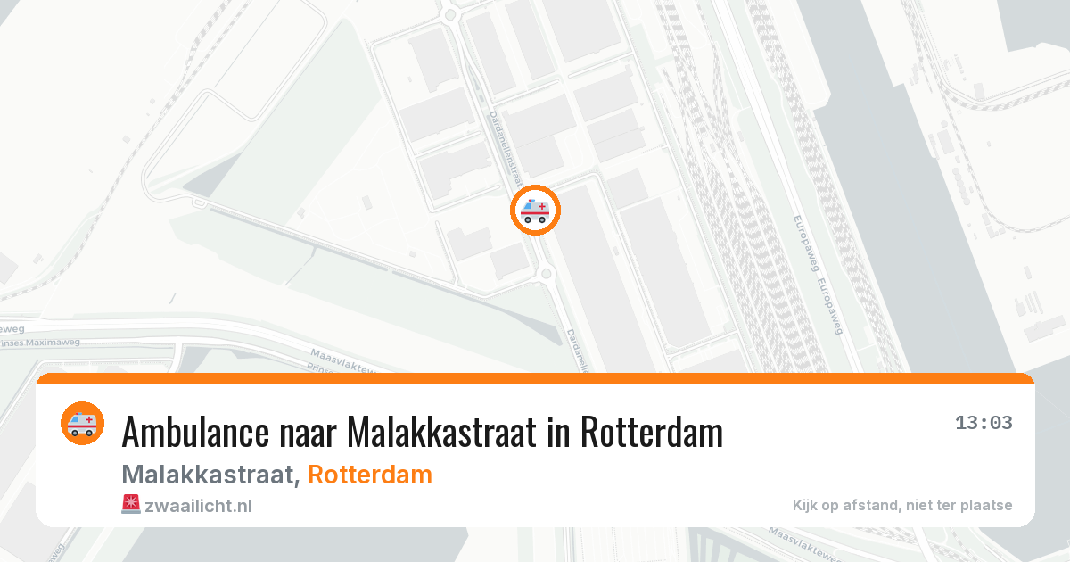Ambulance naar Malakkastraat in Rotterdam — 30 jul 2026
