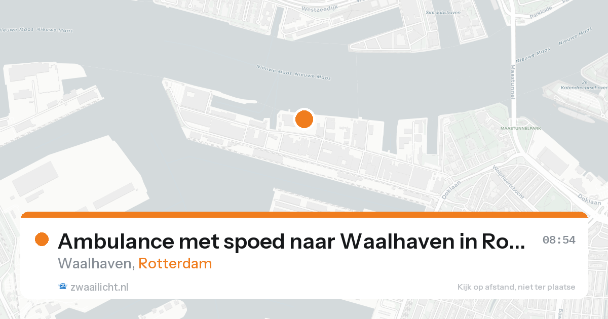 Ambulance met spoed naar Waalhaven in Rotterdam — 17 aug 2026