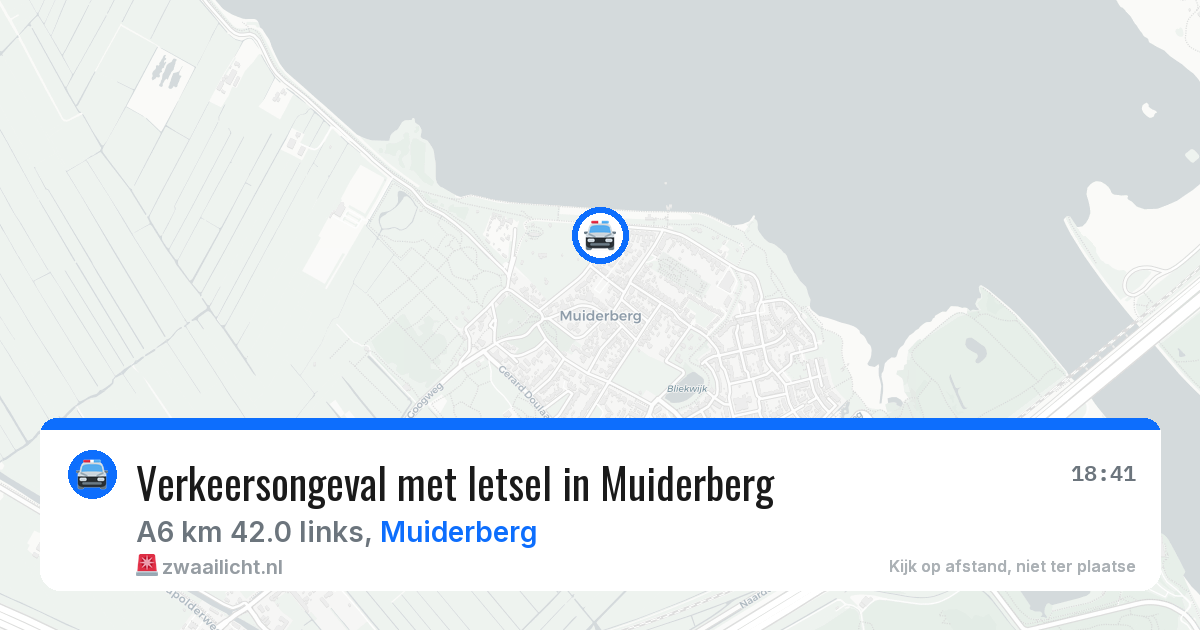 Verkeersongeval met letsel in Muiderberg — 12 feb 2026