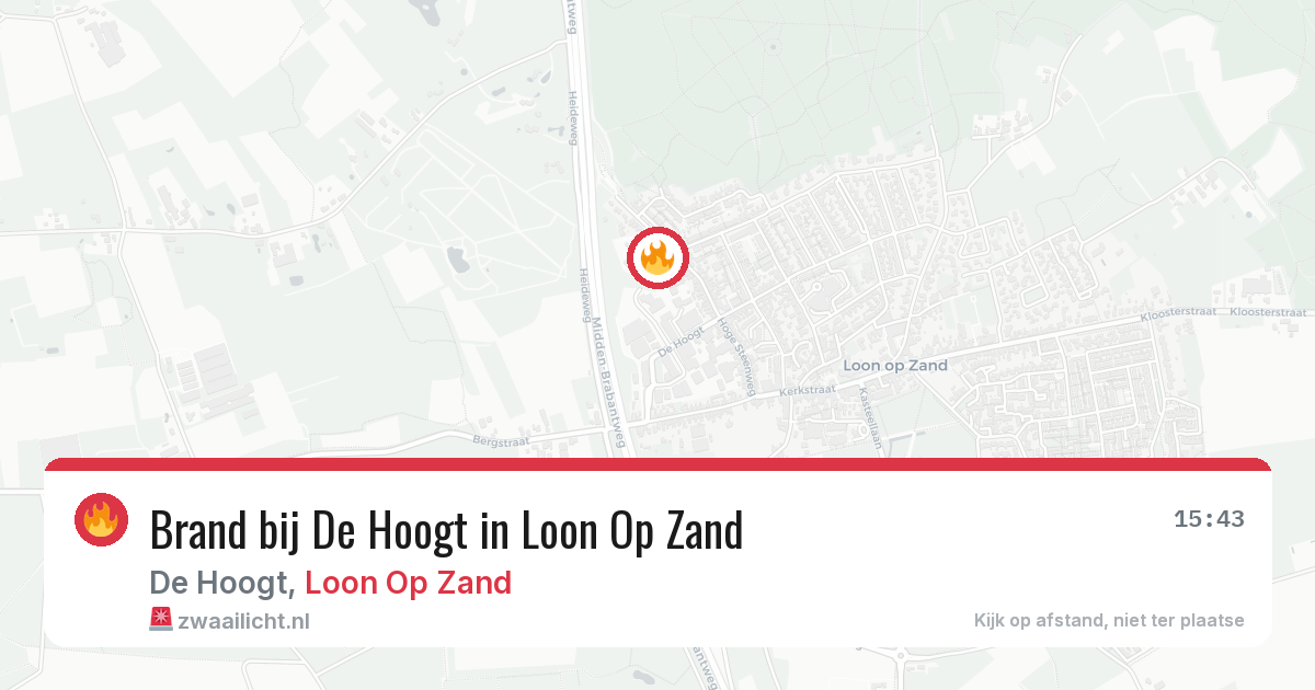 Brand bij De Hoogt in Loon Op Zand — 27 jun 2026