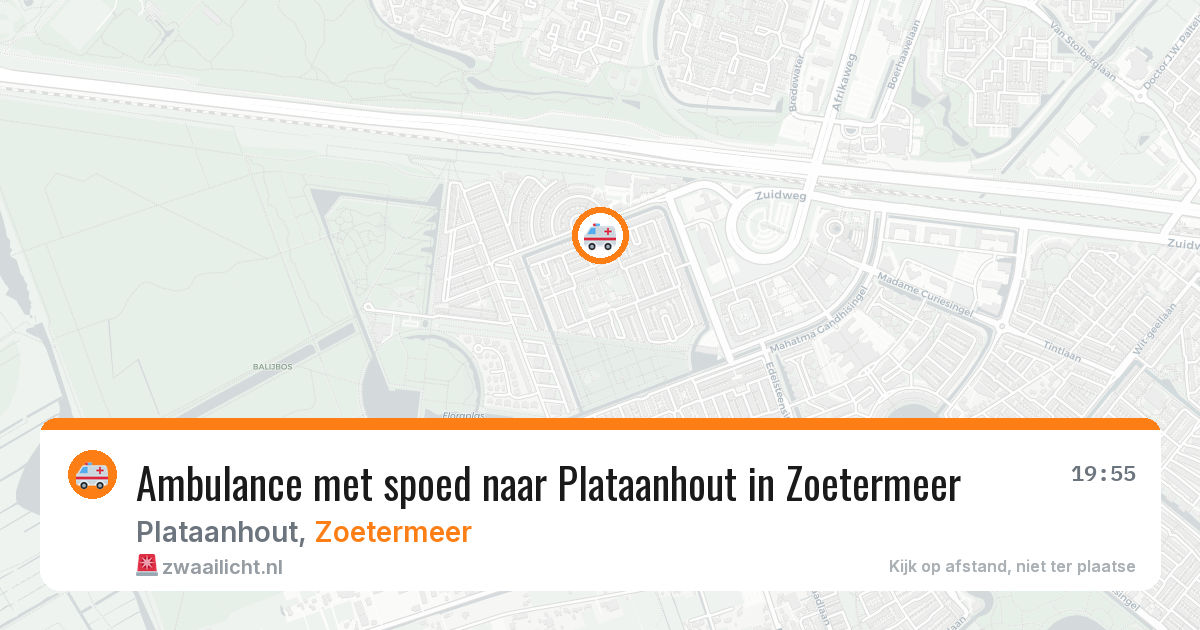 Ambulance met spoed naar Plataanhout in Zoetermeer — 24 jul 2026