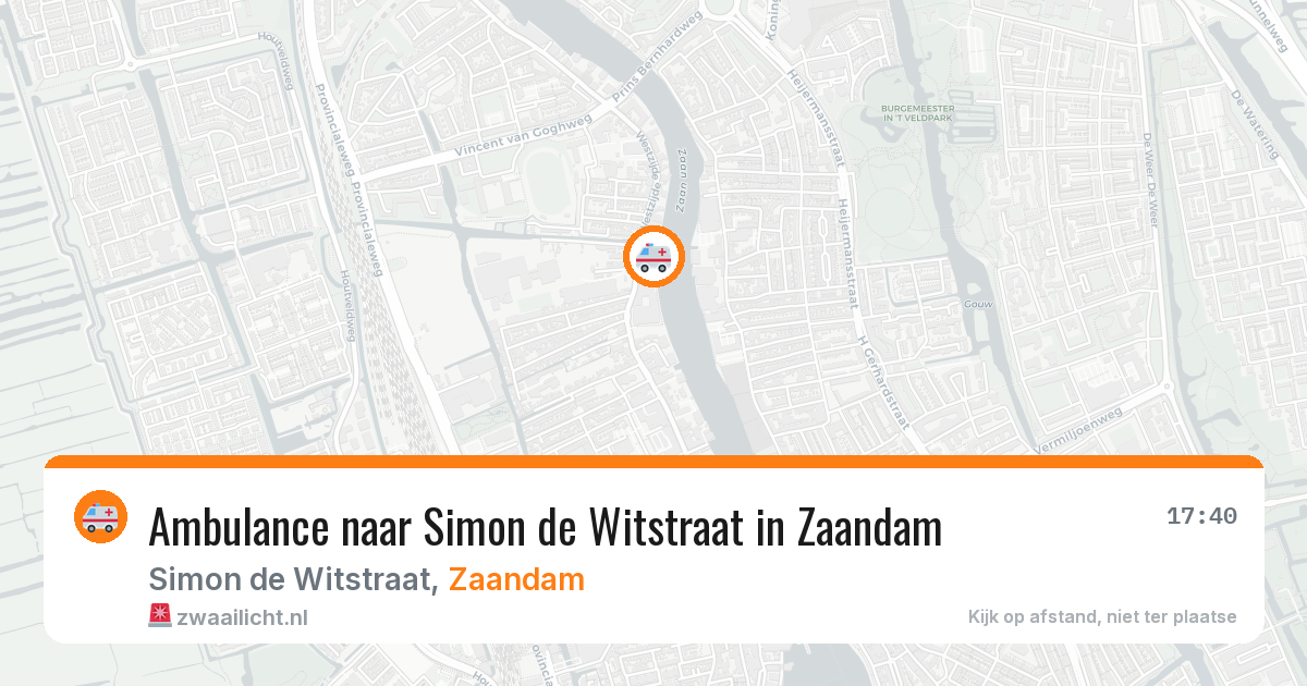 Ambulance naar Simon de Witstraat in Zaandam — 28 jul 2026