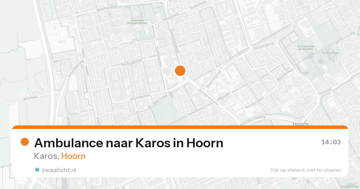 Ambulance naar Karos in Hoorn — 5 jun 2026