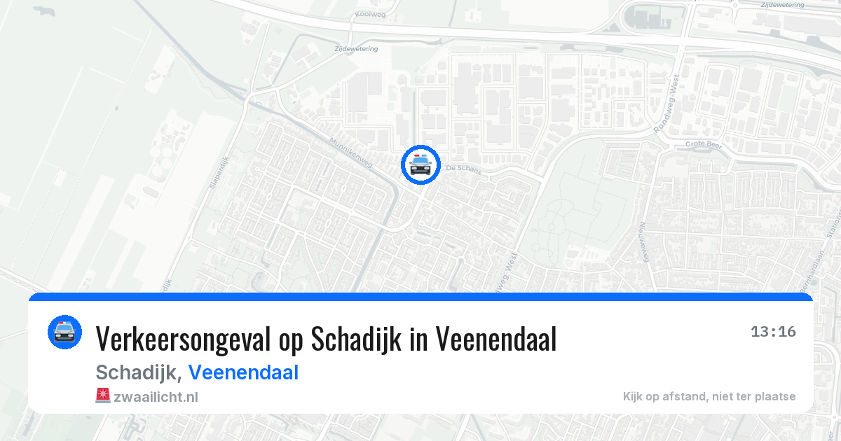 Verkeersongeval op Schadijk in Veenendaal — 20 mei 2026