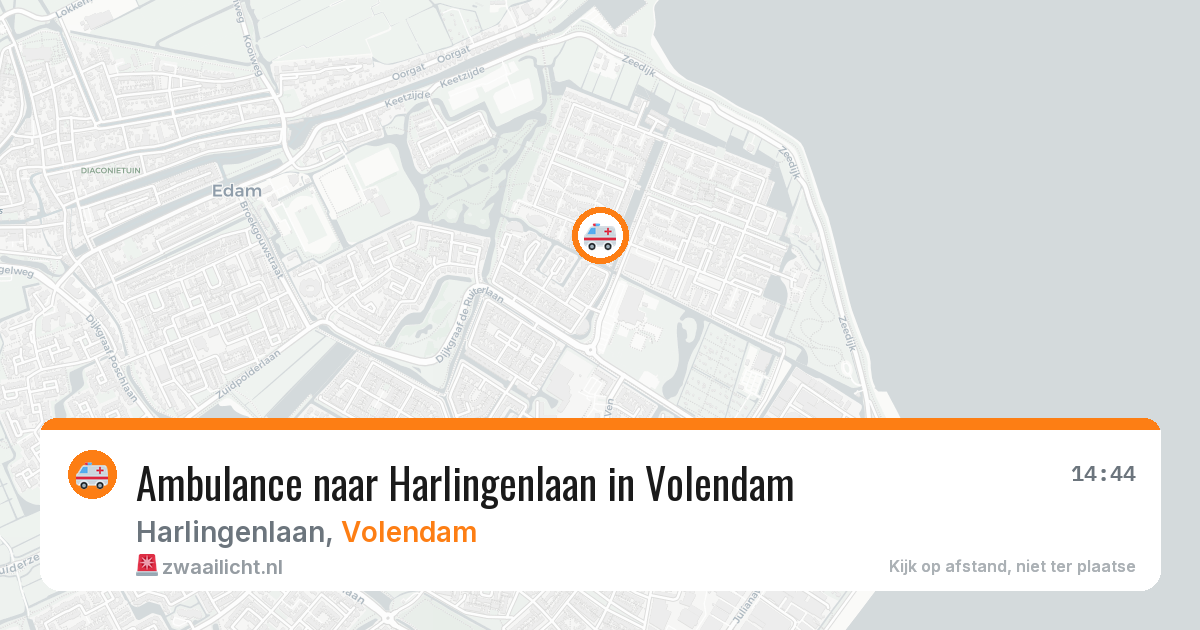 Ambulance naar Harlingenlaan in Volendam — 4 aug 2026