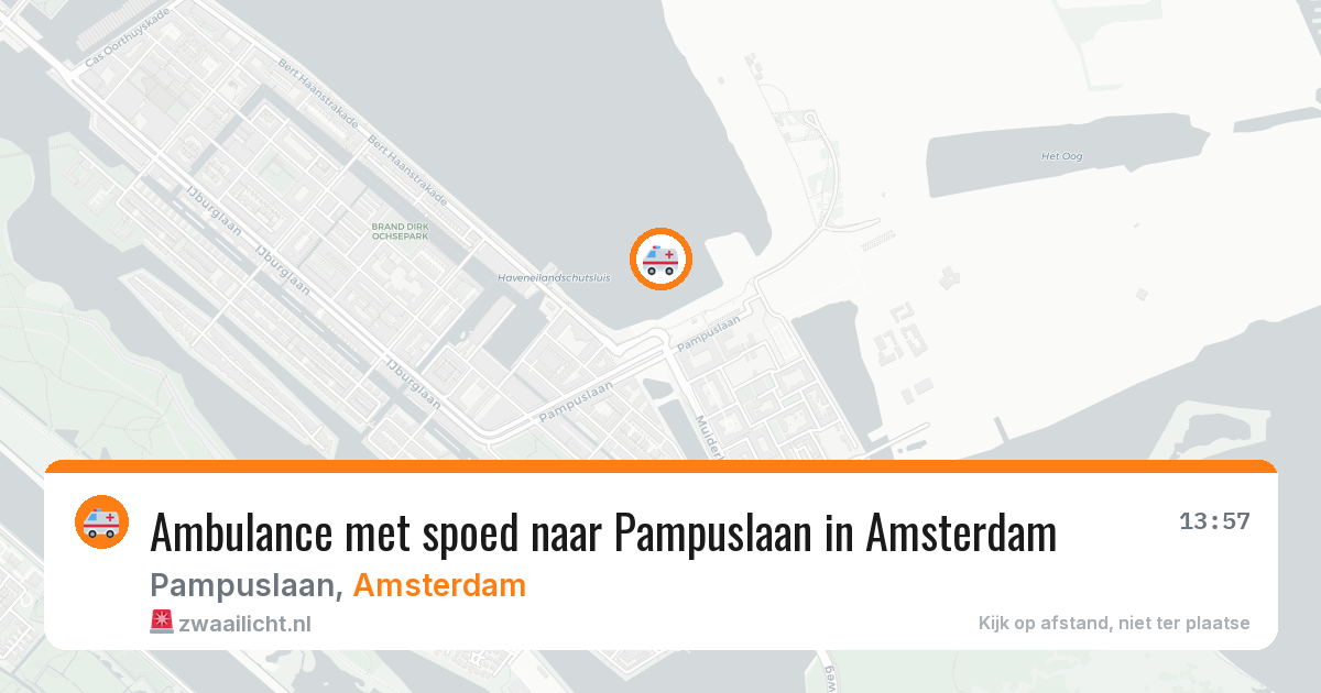 Ambulance met spoed naar Pampuslaan in Amsterdam — 23 apr 2026