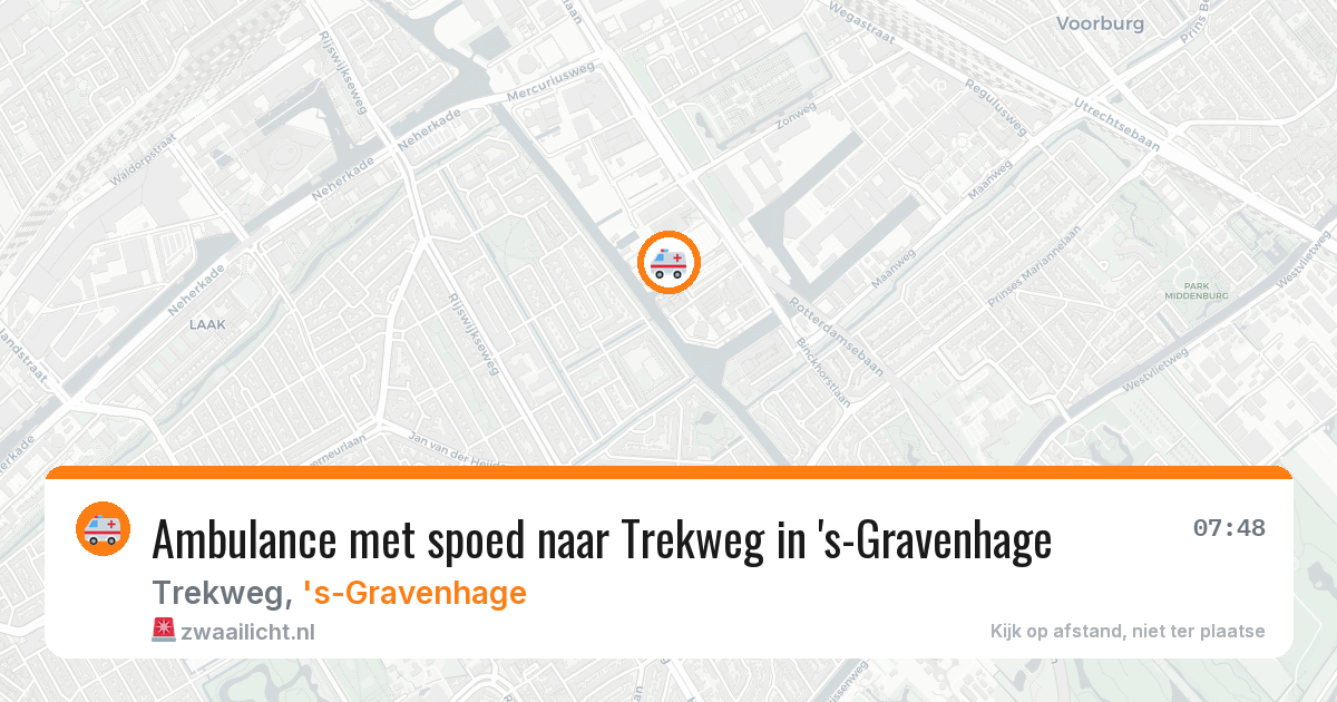 Ambulance met spoed naar Trekweg in 's-Gravenhage — 17 apr 2026