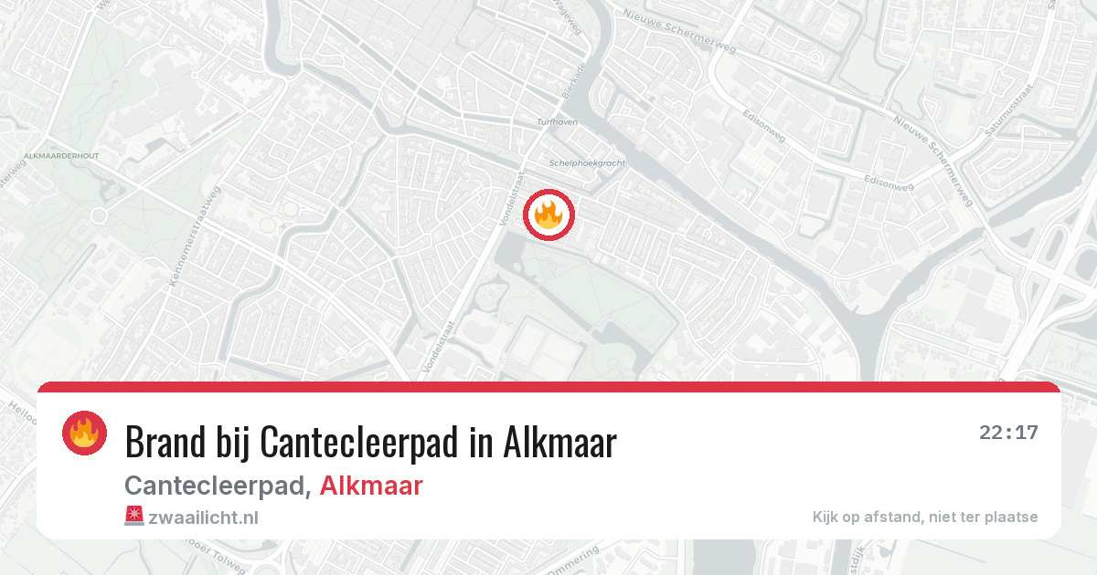 Brand bij Cantecleerpad in Alkmaar — 7 apr 2026