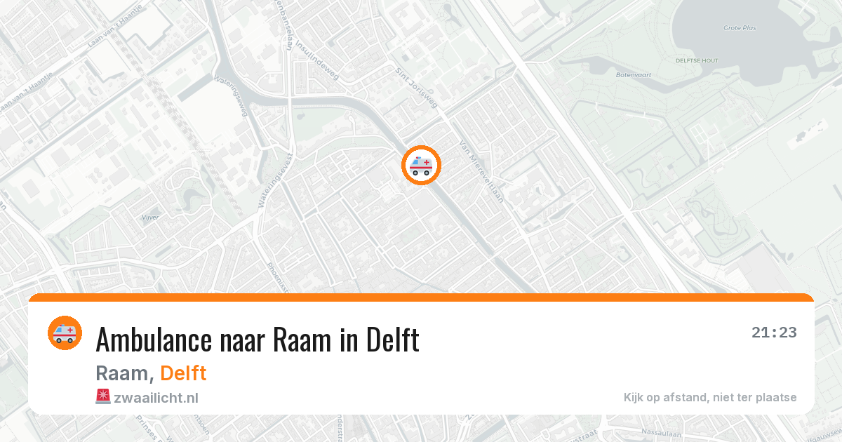 Ambulance naar Raam in Delft — 21 apr 2026