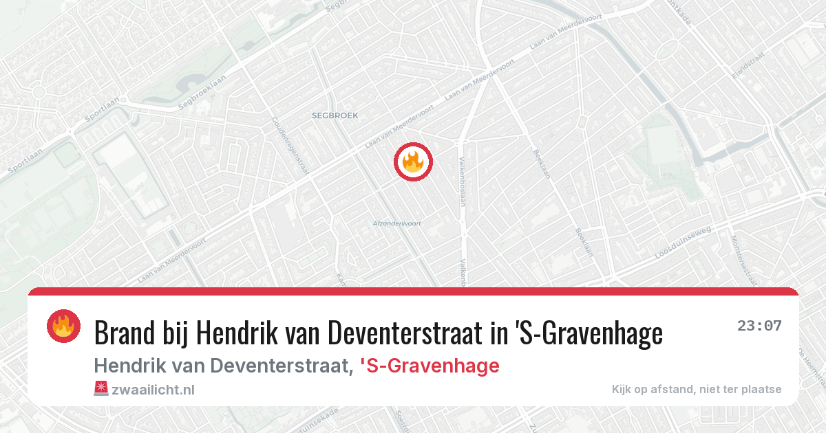 Brand bij Hendrik van Deventerstraat in 'S-Gravenhage — 30 mei 2026