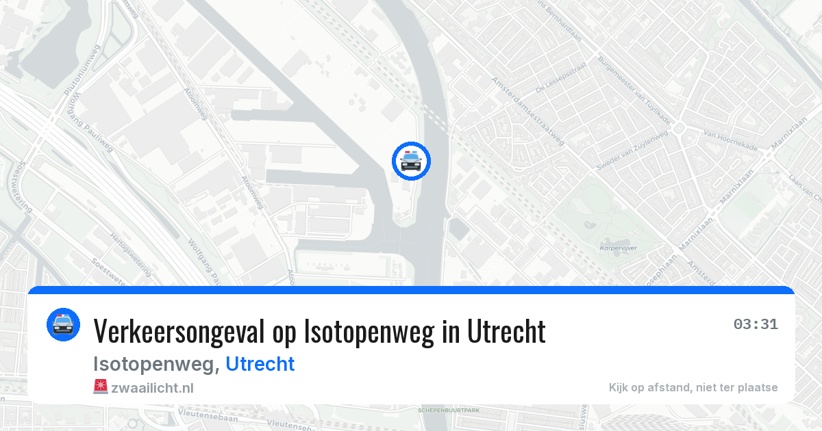 Verkeersongeval op Isotopenweg in Utrecht — 18 apr 2026