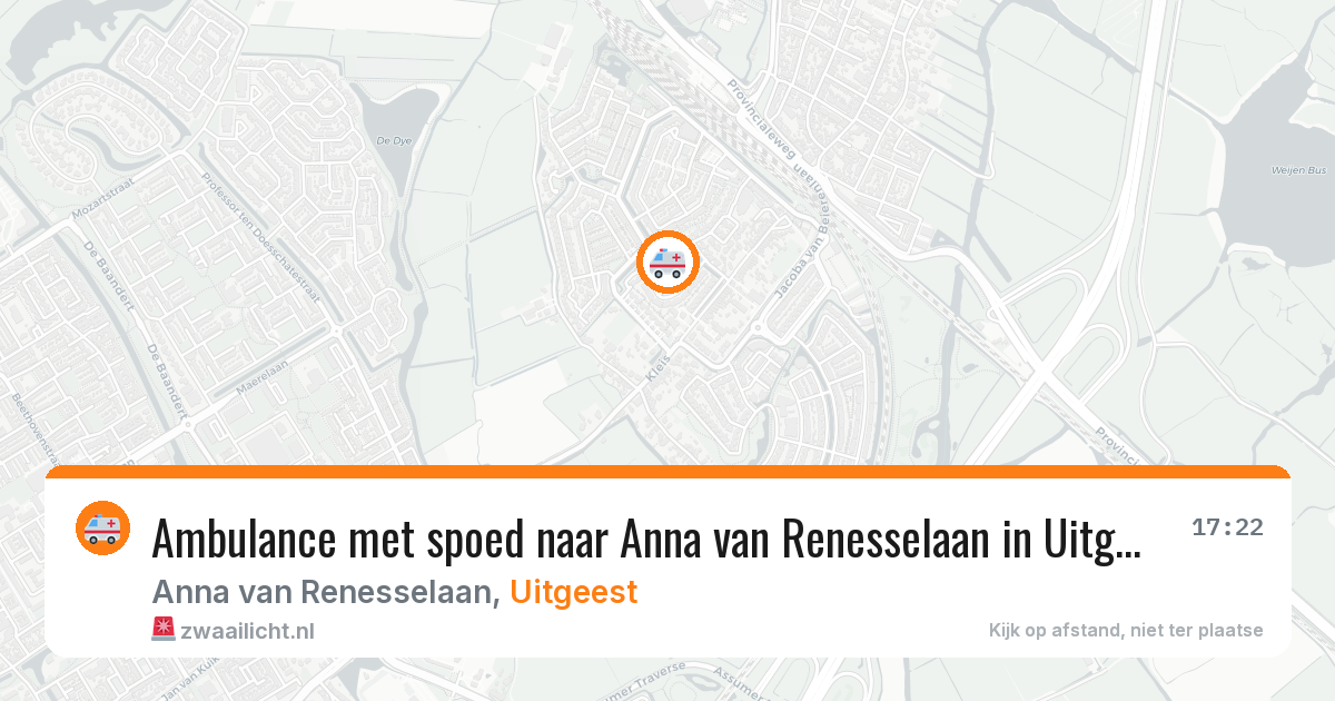 Ambulance met spoed naar Anna van Renesselaan in Uitgeest — 18 jan 2026