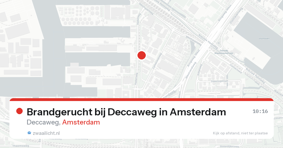 Brandgerucht bij Deccaweg in Amsterdam — 28 mei 2026