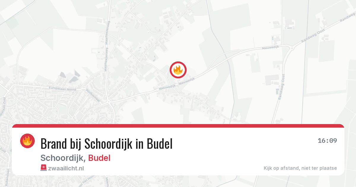 Brand bij Schoordijk in Budel — 26 jan 2026