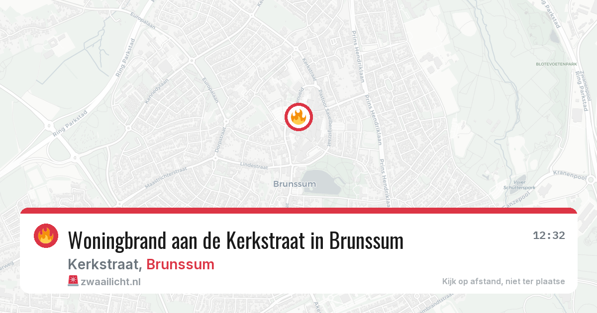 Woningbrand aan de Kerkstraat in Brunssum — 11 apr 2026