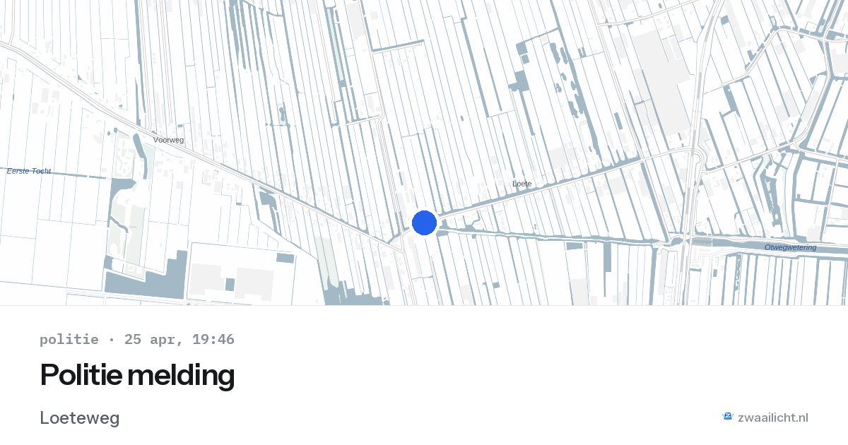 Politie melding — 25 apr 2026