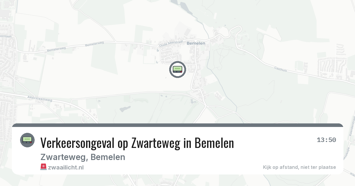 Verkeersongeval op Zwarteweg in Bemelen — 17 mrt 2026