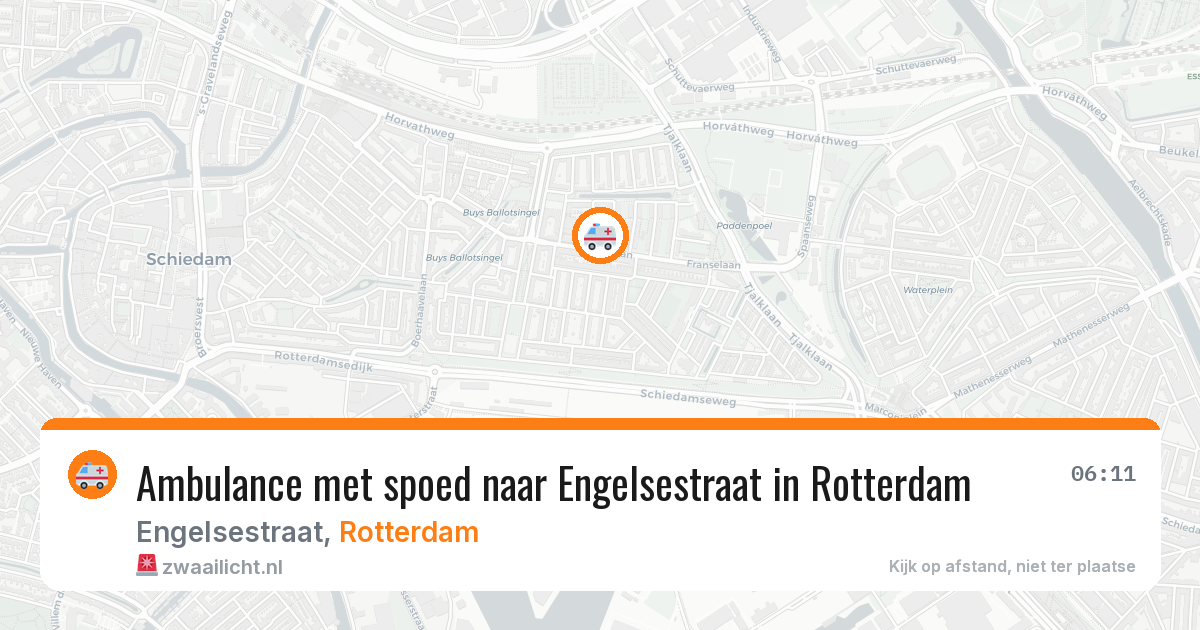 Ambulance met spoed naar Engelsestraat in Rotterdam — 26 mei 2026