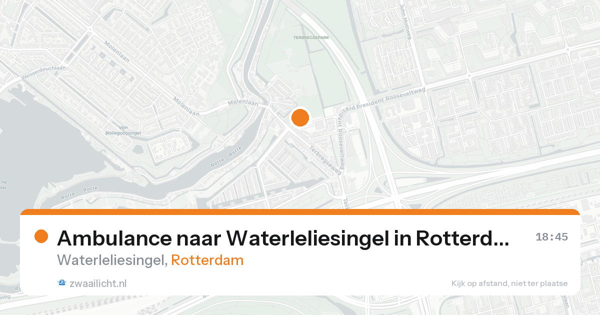 Ambulance naar Waterleliesingel in Rotterdam — 21 aug 2026